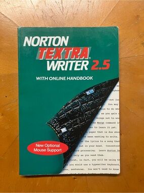 Vintage 1992 Norton Textra Writer 2.5 MS-DOS PC Computer Manual